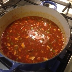 Chickpea hot pot soup