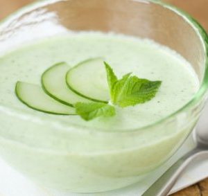 Cucumber mint soup