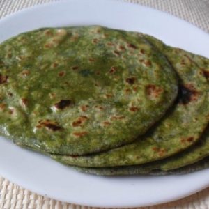 Green peas paratha