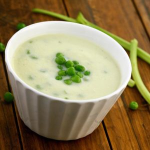 Celery & green pea soup